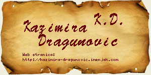 Kazimira Dragunović vizit kartica